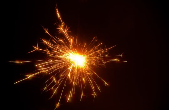 Festive salute on a dark sky background photo