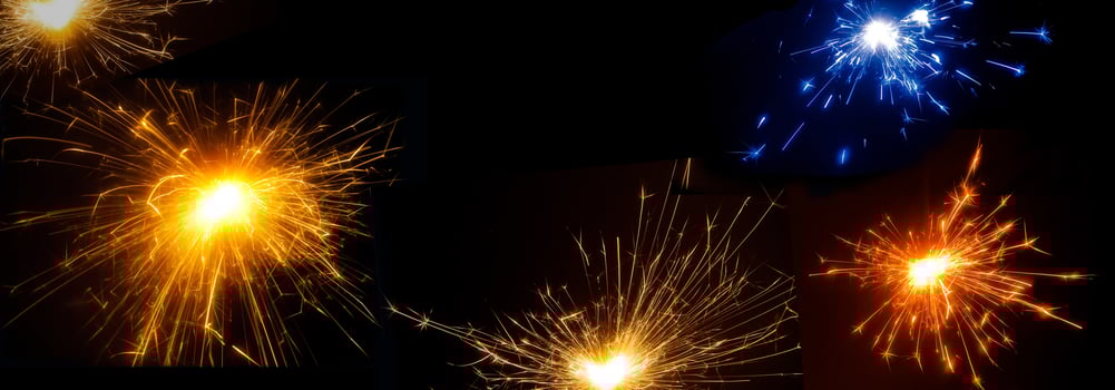 Festive salute on a dark sky background photo