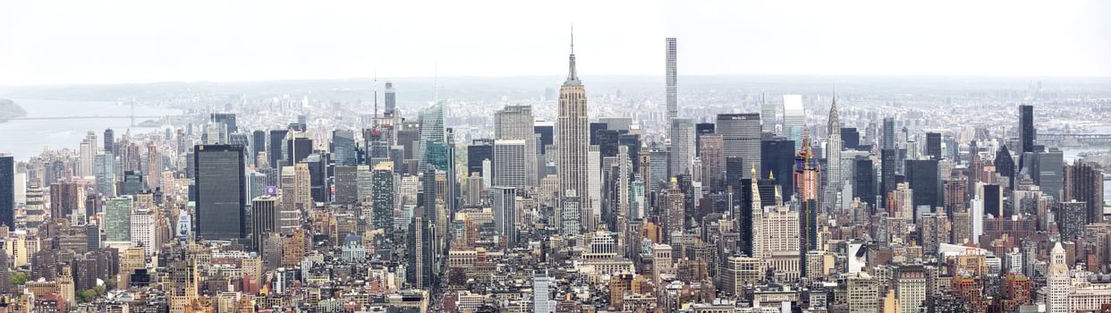 A large city with many tall buildings photo