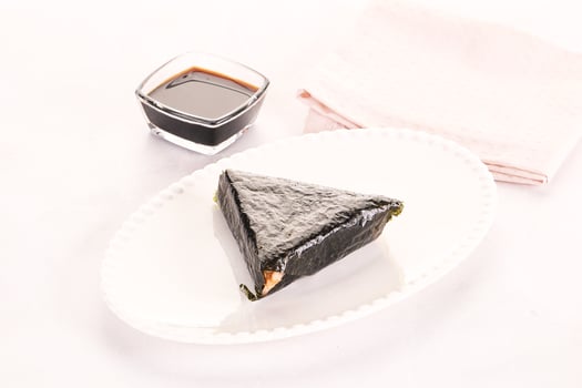 Japanese traditional onigiri with fish photo