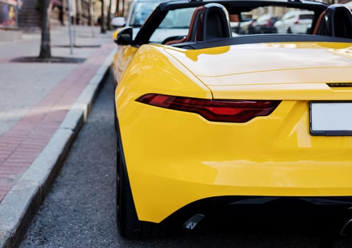 Tail light luxurious yellow car photo