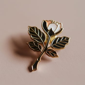 flowers enamel pin decoration wear accessories photo