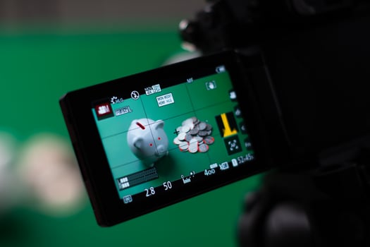 Camera in the photographer's studio, working in photography, freelance photographer photo