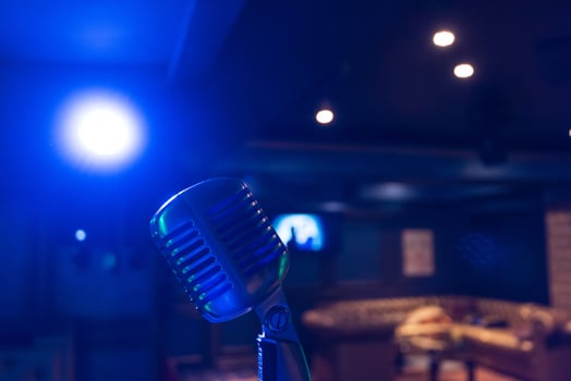 Retro music microphone photo