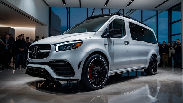 Mercedes Sprinter Van, Modern Commercial Vehicle, Cargo Van Images, High-Quality Stock Photos, Transportation Industry, Fleet Vehicle photo