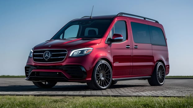 Mercedes Sprinter Van, Modern Commercial Vehicle, Cargo Van Images, High-Quality Stock Photos, Transportation Industry, Fleet Vehicle photo