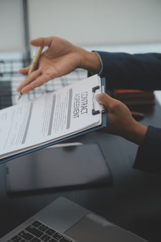 Law theme, gavel or mallet of the judge, lawyer enforcement officers, evidence-based cases taken into account in the court abount business, legislation. photo