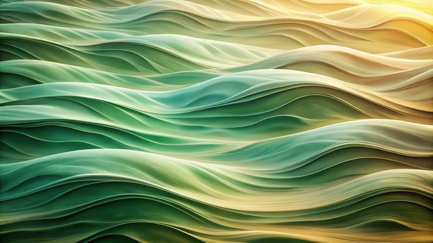 abstract smooth gradient waves in earthy green and beige Aerial photo