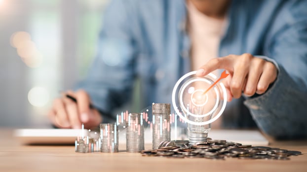 concept of finance and investment ,profit growth ,financial graphical and statistical analysis ,Stock and currency fund ,bank interest ,high return investment ,financial risk management planning photo