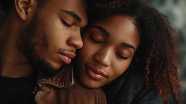 A couple puts on a happy facade for their friends but secretly they are envious of their friends successful marriage photo