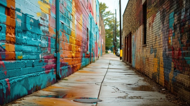 A photo of a colorful street mural, highlighting art and creativity in everyday surroundings.