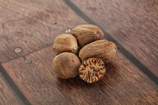 Aroma seasoning Nutmeg for cooking photo