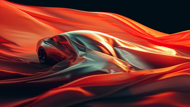Dynamic waves of movement rippling through the fabric as the flag flutters gracefully in the breeze photo