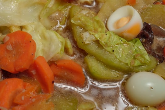 chop suey with quail egg photo