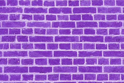 Violet brick wall. Loft interior design. Architectural background. photo