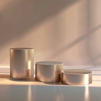 Three metal boxes sitting on a table photo