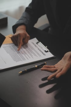 Law theme, gavel or mallet of the judge, lawyer enforcement officers, evidence-based cases taken into account in the court abount business, legislation. photo