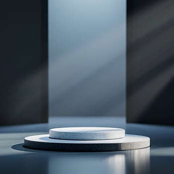 An empty podium in front of a door photo