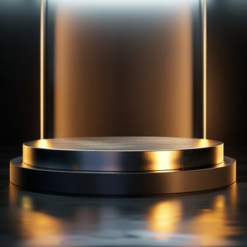 A podium with a spotlight on it photo