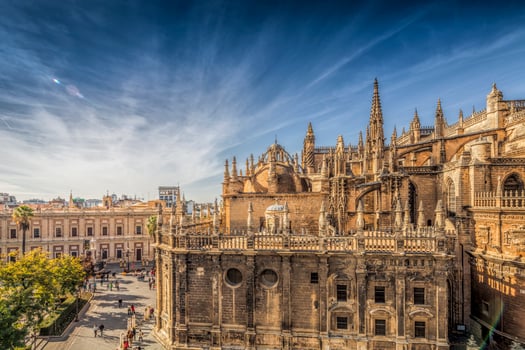 Explore Seville Cathedral and Triunfo Square in Beautiful Seville, Spain photo