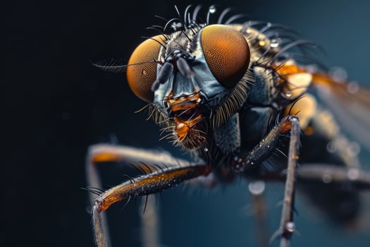 Close up of a fly with large eyes photo