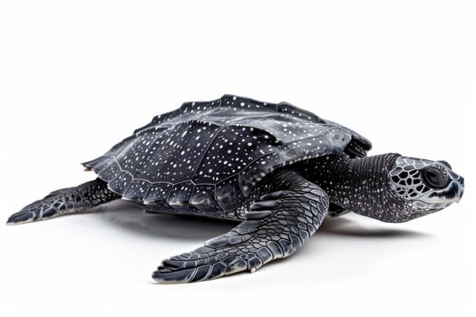 A black and white turtle with white spots photo