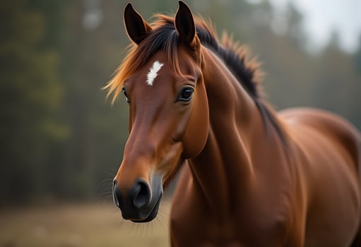 A close up of a horse in the field photo