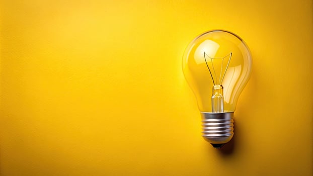 electric bulb, graphic, drawing, electricity, sketchy, innovation, idea, rough, illumination, minimalistic, yellow background, Sketchy electric bulb on a yellow background symmetrical photo