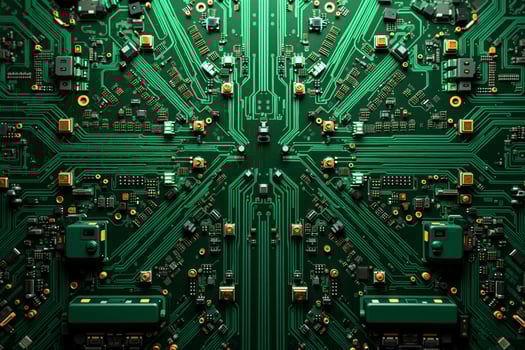 abstract futuristic of circuit board and processor computer, photo