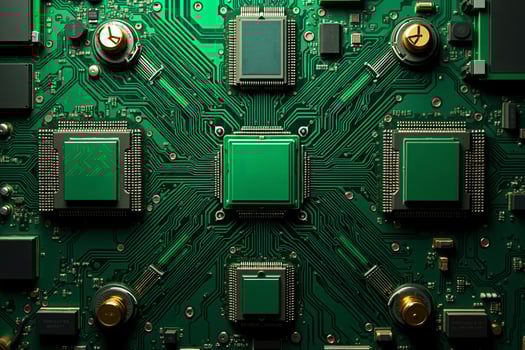 abstract futuristic of circuit board and processor computer, photo