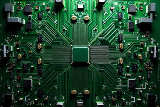 abstract futuristic of circuit board and processor computer, photo