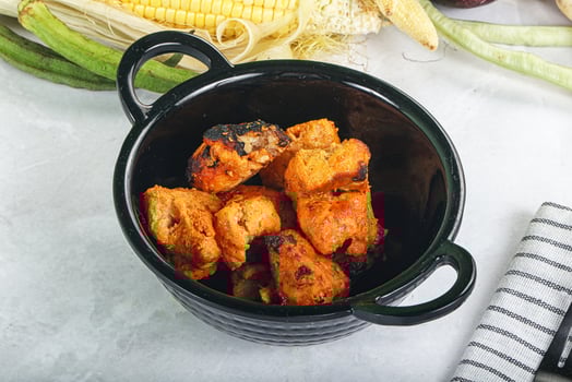 Indian cuisine - Fish Tikka barbecue photo
