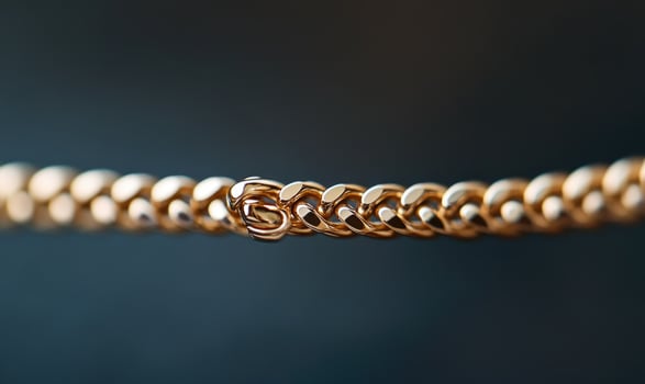 A gold chain with a clasp on it photo