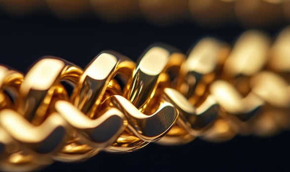 A gold chain with a shiny surface photo