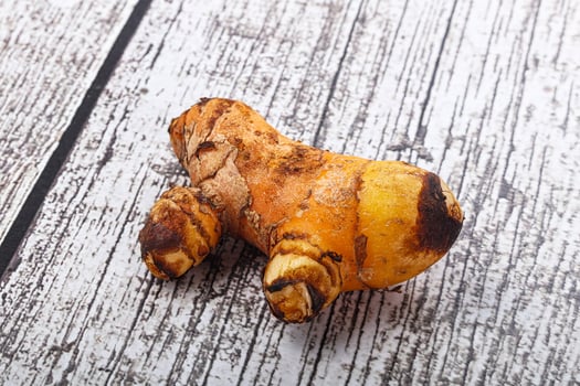 Fresh curcuma root for cooking photo
