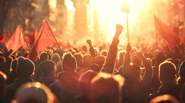 A crowd of people at a concert photo