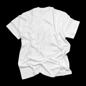 Blank t-shirt white template front and back view on clean background. Short Sleeve mock-up photo