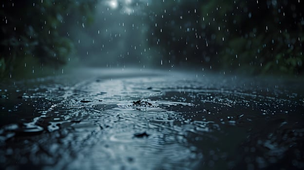 Heavy rain outside photo