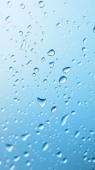 Waterdrop bubble splashing rounded on blue blurred background photo