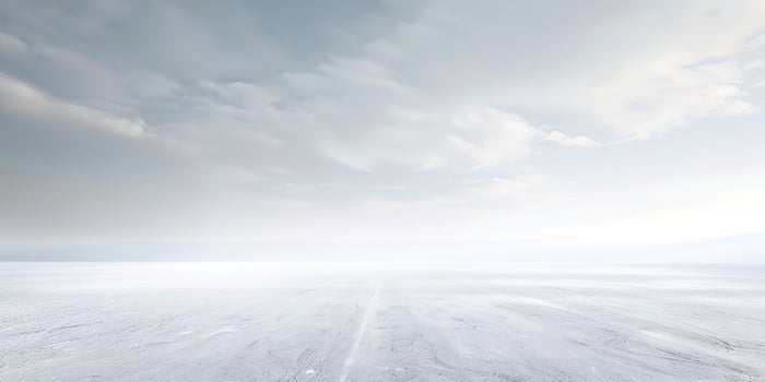 Landscape of glaciers in fog photo