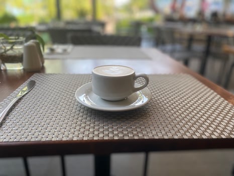 Cappuccino on a Table photo