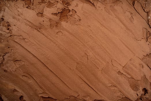 Chocolate ice cream texture. Top view. Delicious cool treat. photo