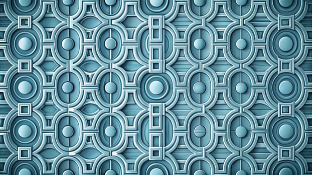 Abstract interlocking circles and squares in a monochromatic color scheme for a modern effect Depth of Field photo
