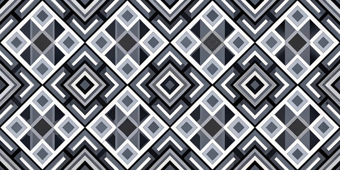 Abstract geometric seamless pattern with black white and grey shapes photo