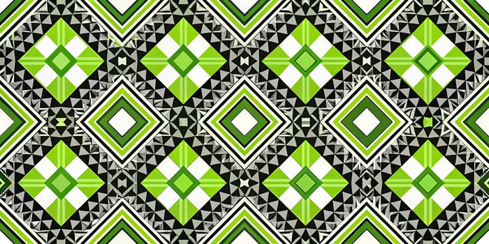 Abstract geometric pattern with lime green, black and white colors photo