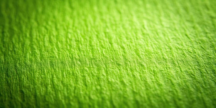 Abstract green paper texture background with depth of field effect photo