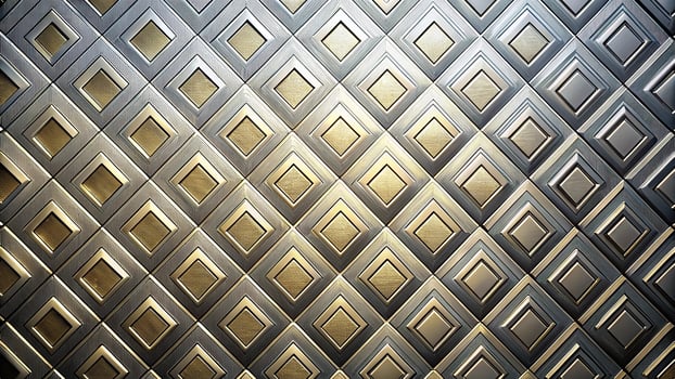 Abstract diamond texture wallpaper with metallic geometric shapes photo