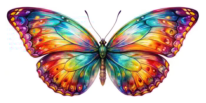 Abstract butterfly art with symmetrical details photo
