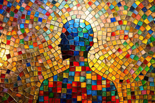 abstract colorful glass mosaic artwork photo