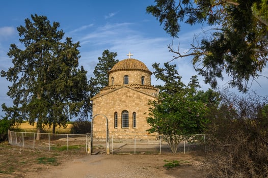 Famagusta. Cyprus -04.20.2024 Small chapel, burial place of St. Barnabas in North Cyprus 1 photo